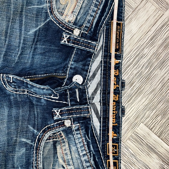 Rock Revival Nebi Blue Distressed Bootcut Jeans - Picture 15 of 15